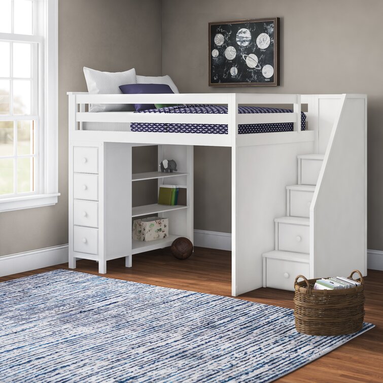 Brodie Kids Full Loft Bed with Drawers